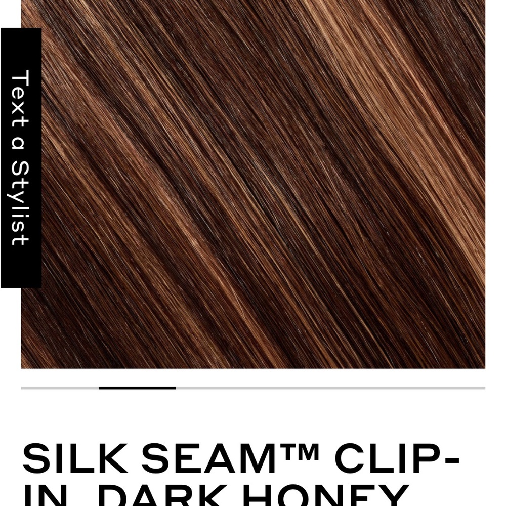 Bellami dark honey cocoa highlight silk seam clip ins 16”